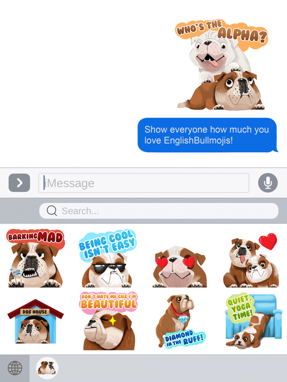 Screenshot #5 pour English Bulldog Emoji Stickers