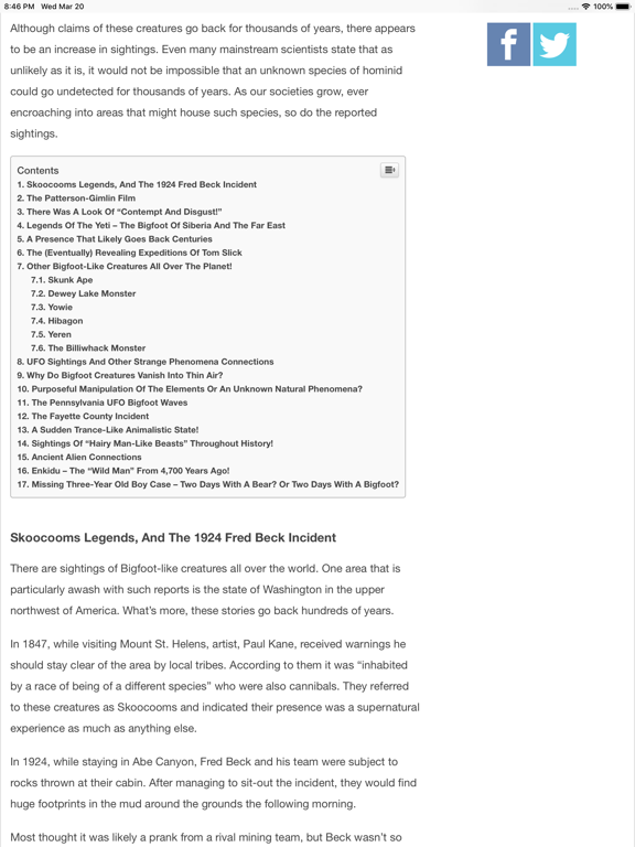UFO Insight iPad screenshot 6 - News app