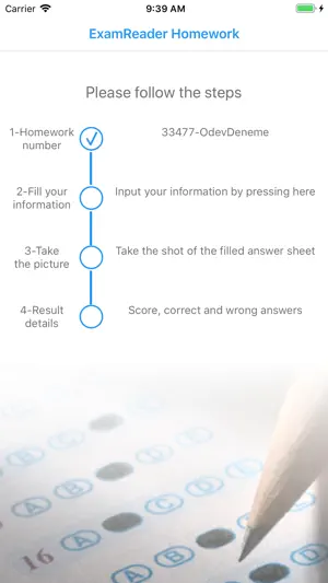 Exam Reader Homework screenshot 2