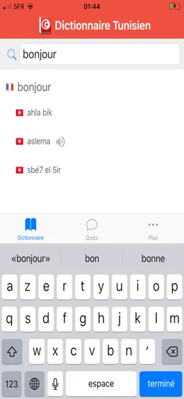 Game screenshot Dictionnaire Arabe Tunisien apk