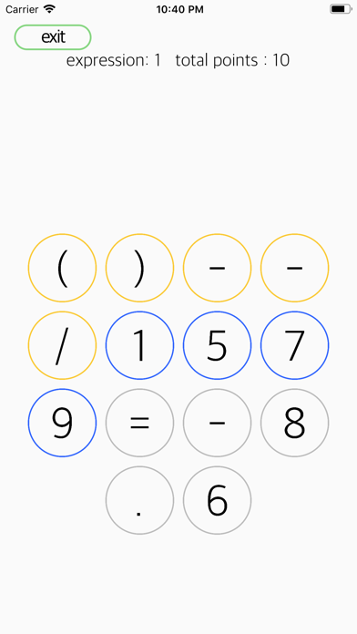 Screenshot #2 pour MathMate - expression puzzle