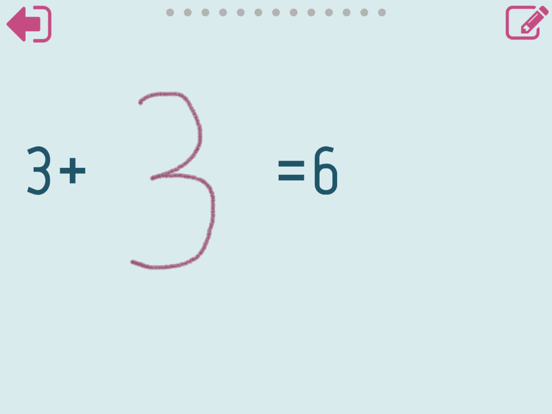 Subtract and add up to 10 iPad screenshot