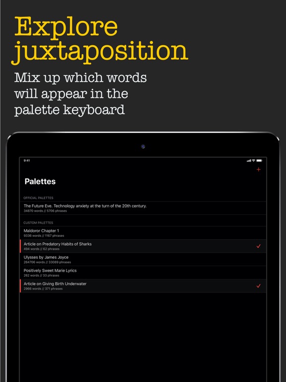 WordPalette iPad screenshot 5 - Productivity app