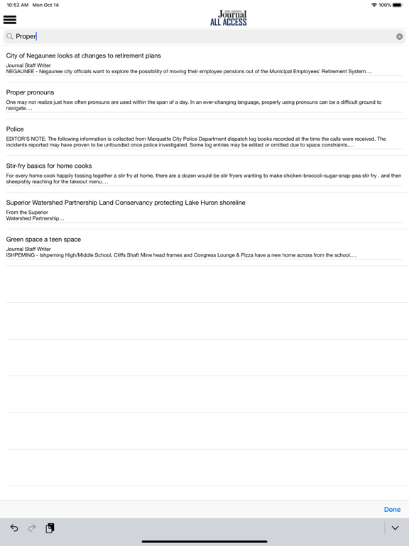 The Mining Journal All Access iPad screenshot