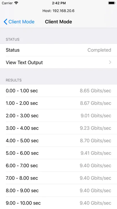 IPerf - Speed Test Tool iPhone-skjermbilde 2