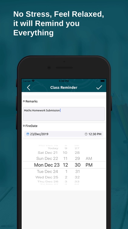 Class Reminder for Students