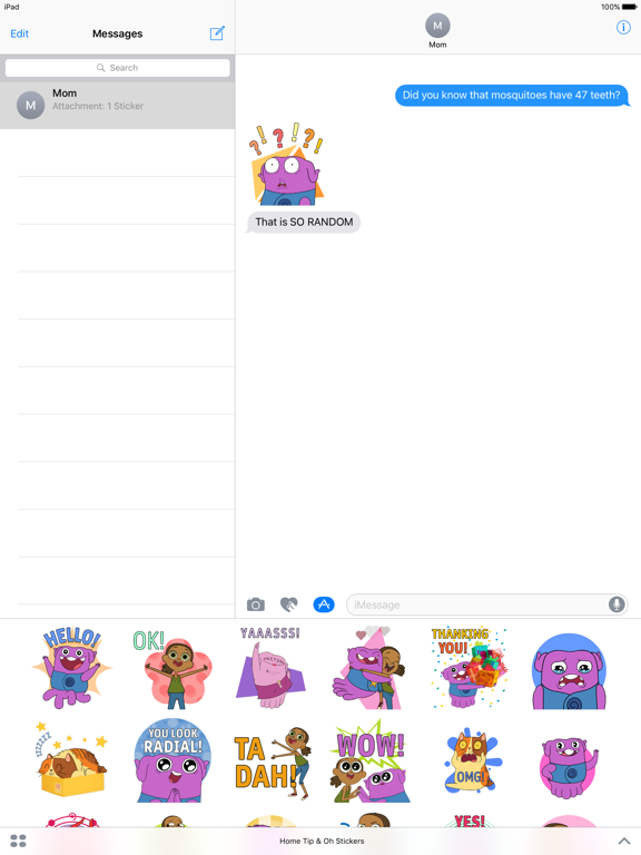 Home Tip & Oh Stickers iPad screenshot 5 - Stickers app