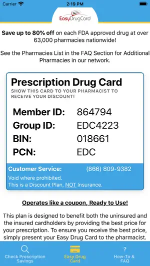 Easy Drug Card screenshot 2