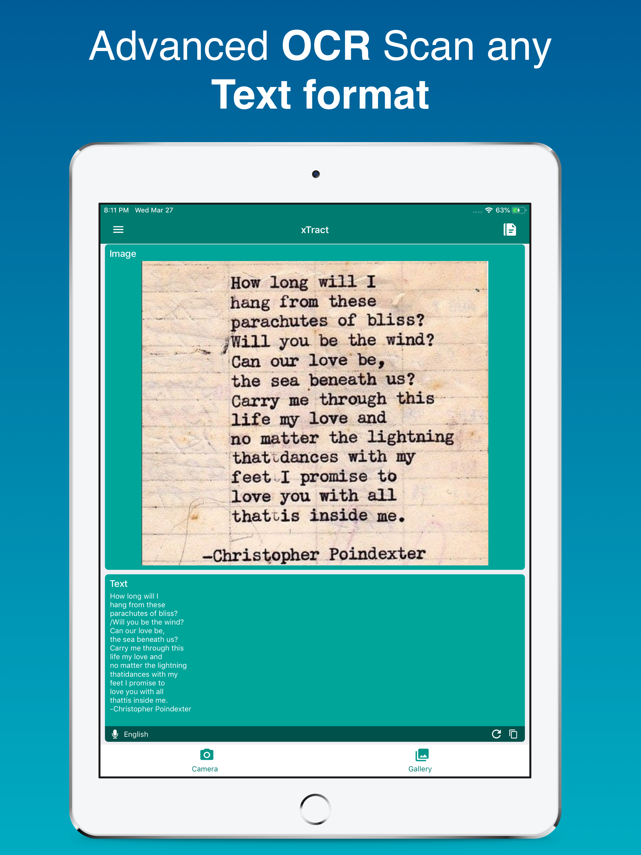 xTract - OCR scanner & reader screenshot 12