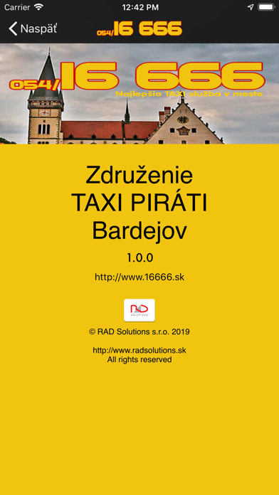 Taxi Piráti Bardejov screenshot 2