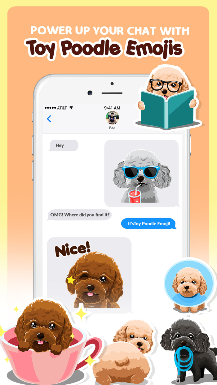 Toy Poodle Dog Emojis Stickers