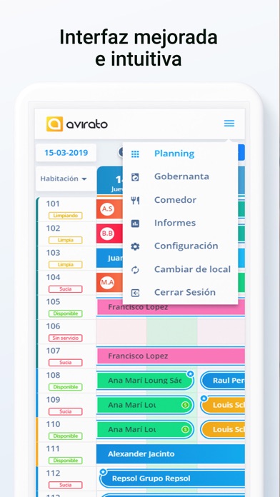 Avirato Gestión Hotelera Screenshot