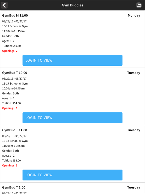 Billings Gymnastics School iPad screenshot 4 - Lifestyle app