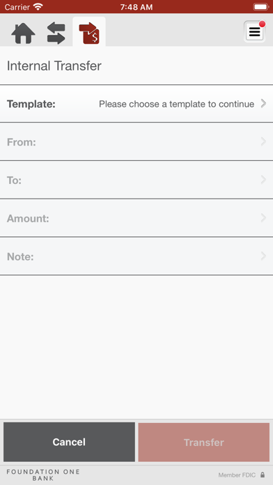 Foundation One Bank Business Screenshot