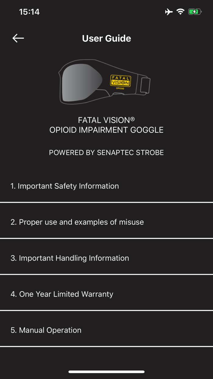 Fatal Vision® Opioid Goggle