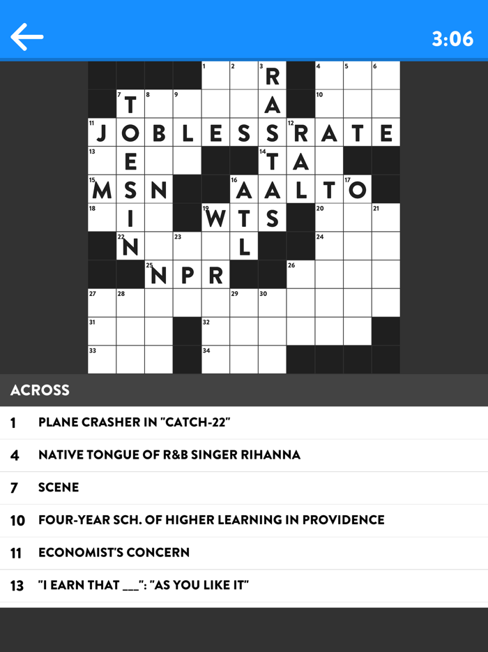 Crossword •