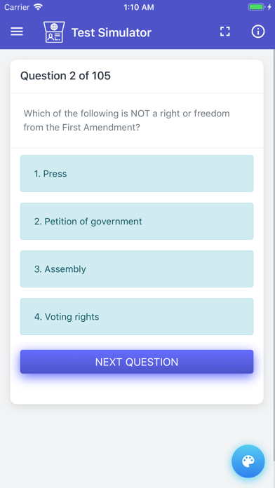 U.S. Citizenship Test Prep Screenshot