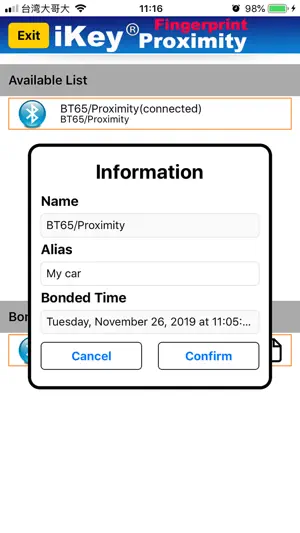 iKeyProximityFingerprint screenshot 4