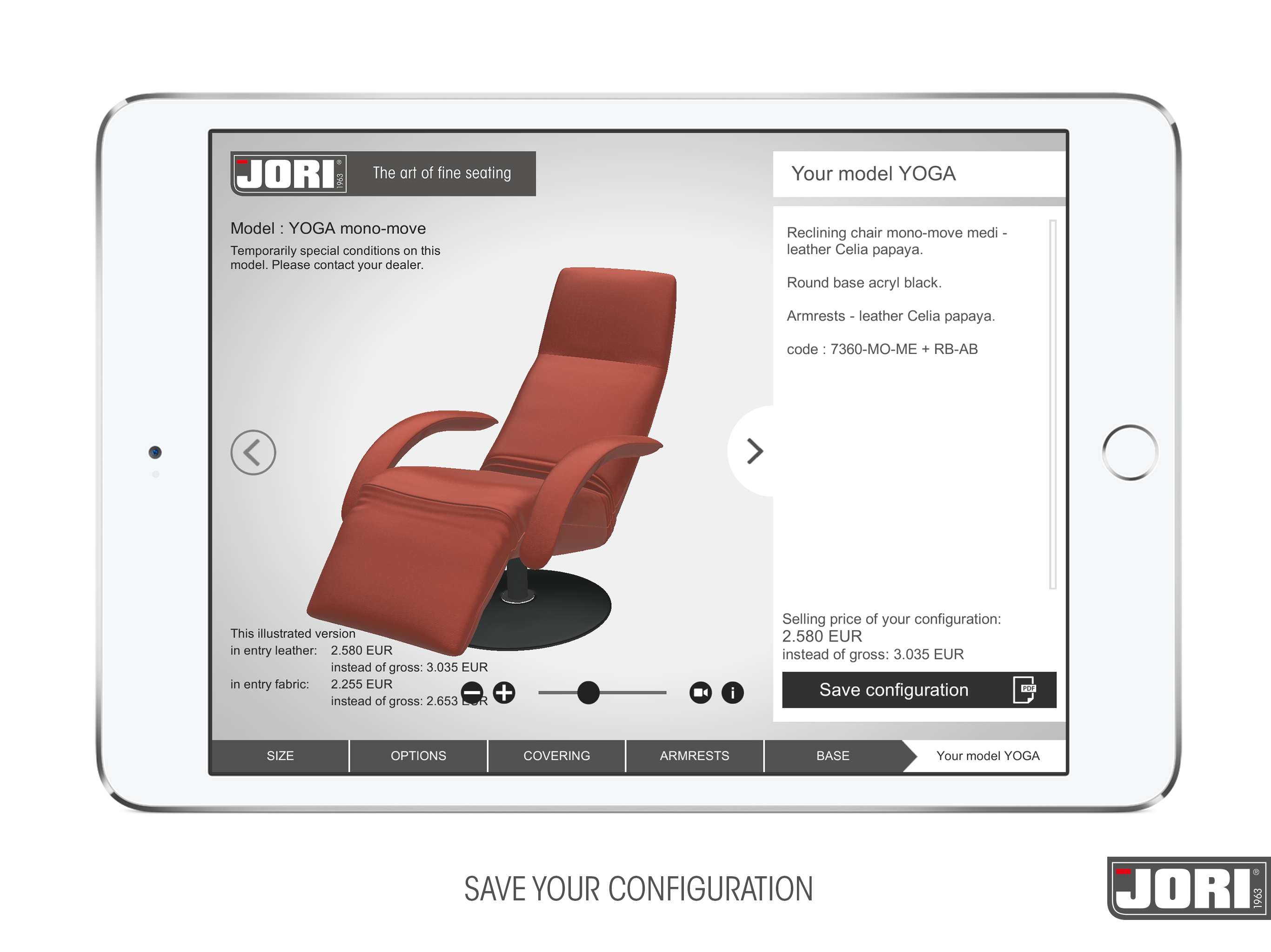 JORI Configurator