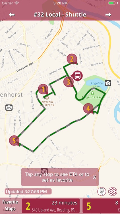 BusWhere for Alvernia