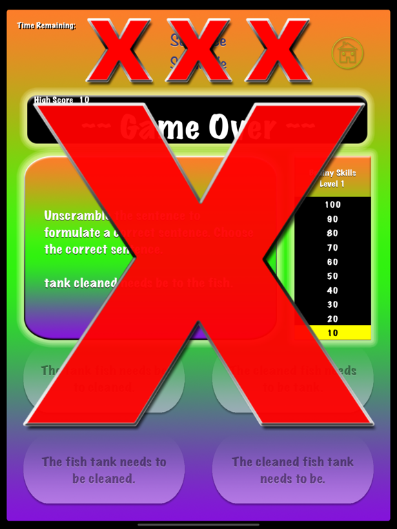 Brainy Skills Unscrambler iPad screenshot