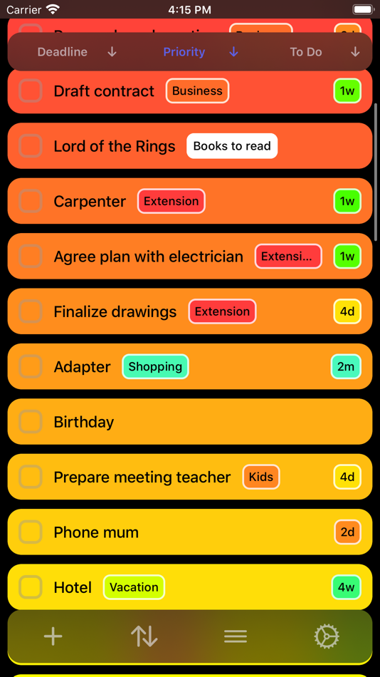 #2. Tasksort (iOS) Podle: Ninjalist ApS