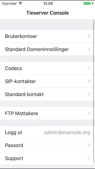 TieServer Console iphone bilder 0