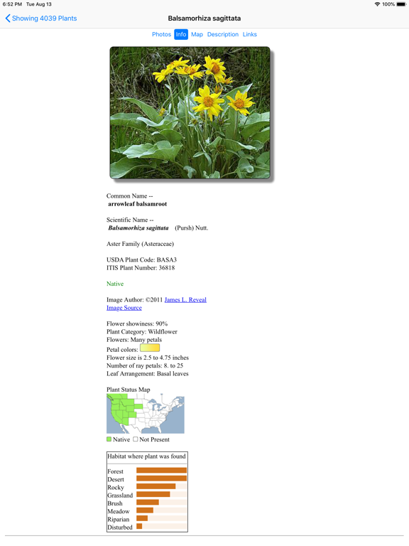 Central California Wildflowers iPad screenshot