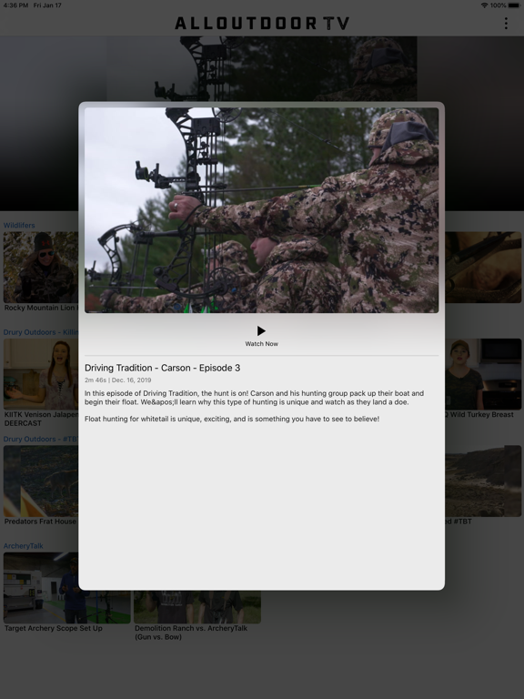 ALLOUTDOOR TV iPad screenshot 2 - Sports app