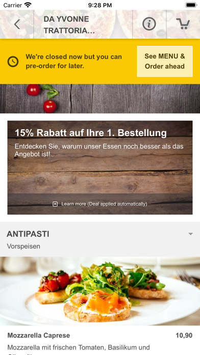 Da YVONNE Pizzeria & Shop Screenshot 3 - AppWisp.com Da YVONNE Pizzeria & Shop Screenshot 3 - AppWisp.com