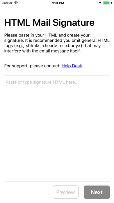 HTML Email Signature - Mail Screenshot