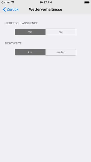 Screenshot von Wetterwarte auf dem iPhone 6