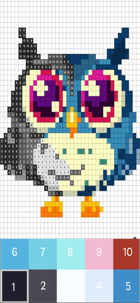 Color by Number Paint Coloring