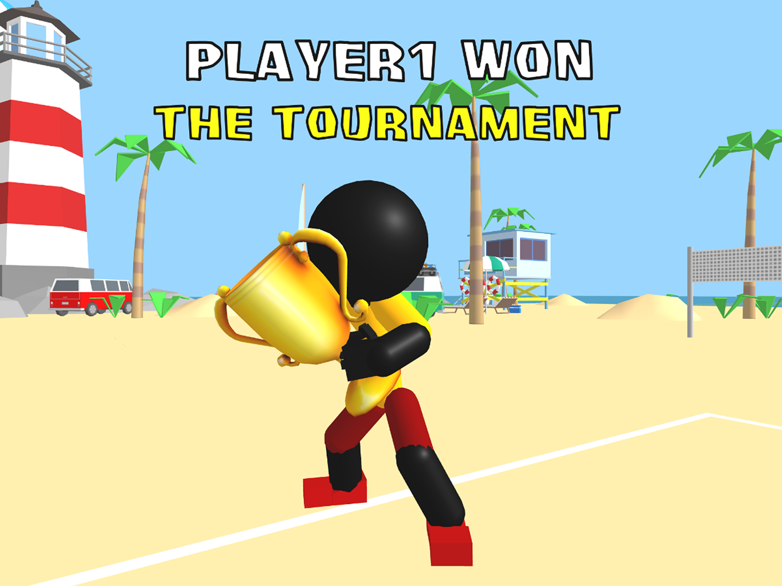 Stickman Beach Volleyball
