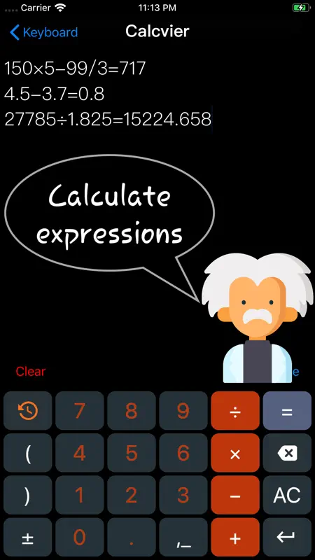 Calcvier - Keyboard Calculator screenshot 1 of 6