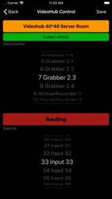 VideoHubControl screenshot