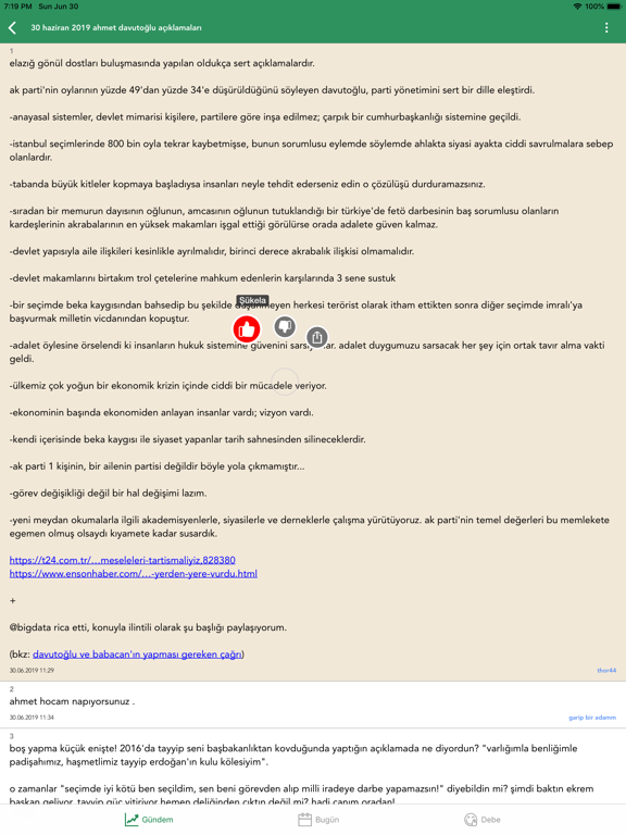 EkşiElma - ekşi sözlük okuyucu iPad screenshot 3 - Entertainment app