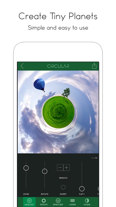 Circular Tiny Planet Editor Screenshots