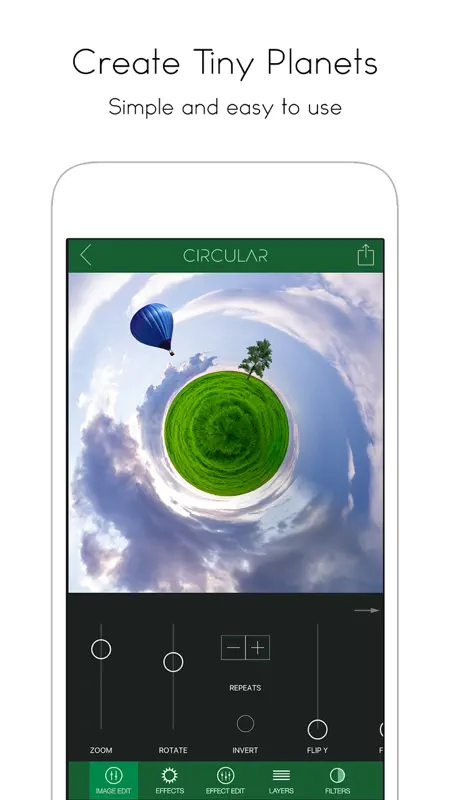 Circular Tiny Planet Editor screenshot 2 of 5