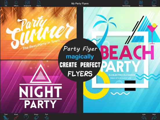 Party Flyer Creator iPad app afbeelding 1