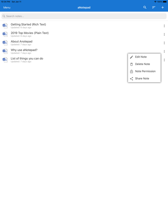 a Notepad - Take & Share Notes iPad screenshot 6 - Productivity app