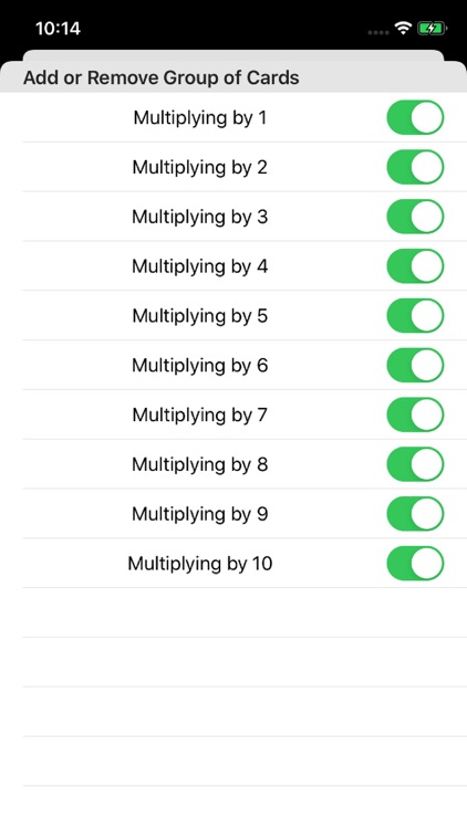 Multiplication Flash Cards