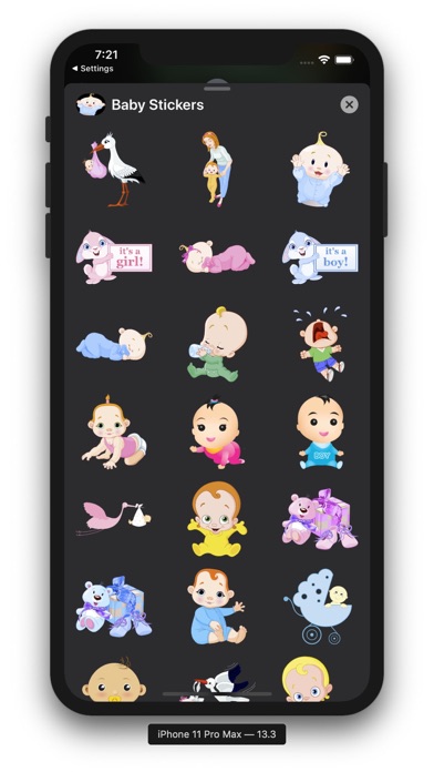 Screenshot #2 pour Baby Stickers & Emojis