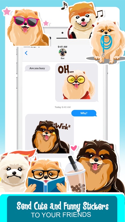Pomeranian Dog Emoji Stickers screenshot-3