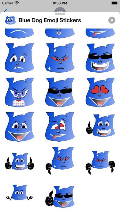 Screenshot #3 pour Blue Dog Emoji Stickers