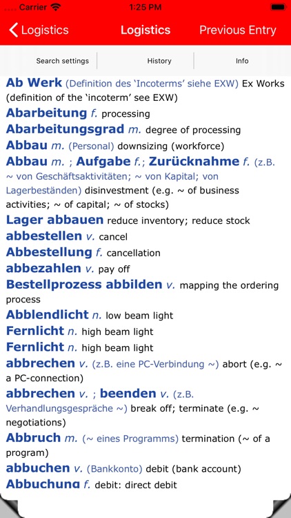 Dictionary Logistics DE-EN