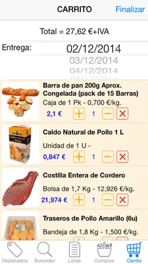Captura de pantalla de BonÀrea Food Service en iPhone 4