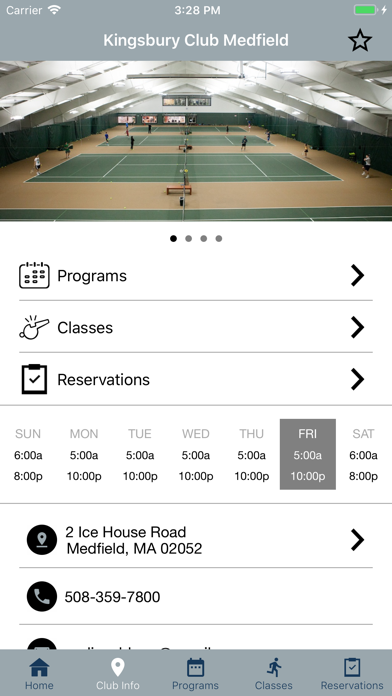Kingsbury Club Medfield Screenshot