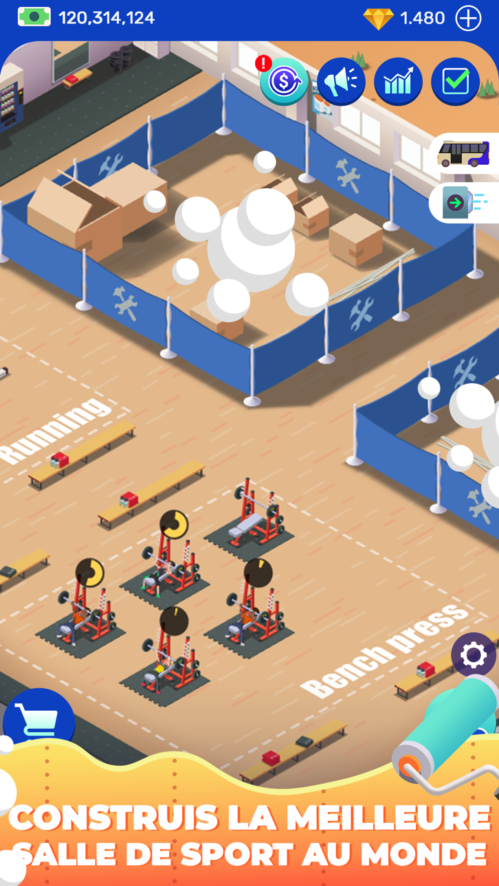 Idle Fitness Gym Tycoon - Game Hack screenshot 5 - iOS game interface