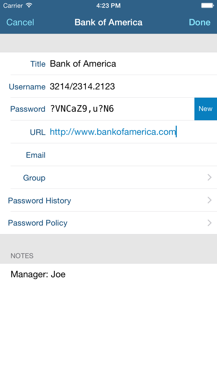 pwSafe 2 - Password Safe